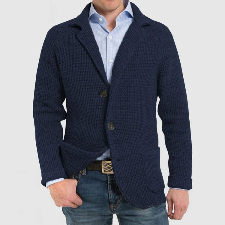 Herren Strickblazer mit zwei Knöpfen
