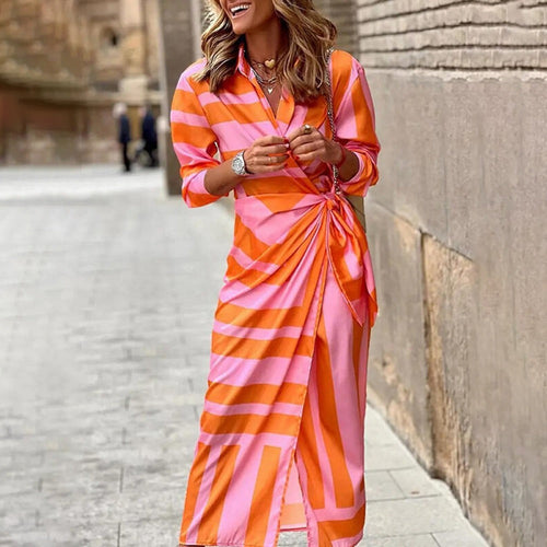 Bedrucktes Elegantes Kleid mit Halben Ärmeln