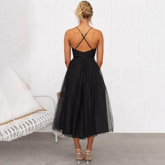 Midi Kleid für Frauen Elegante Partykleidung