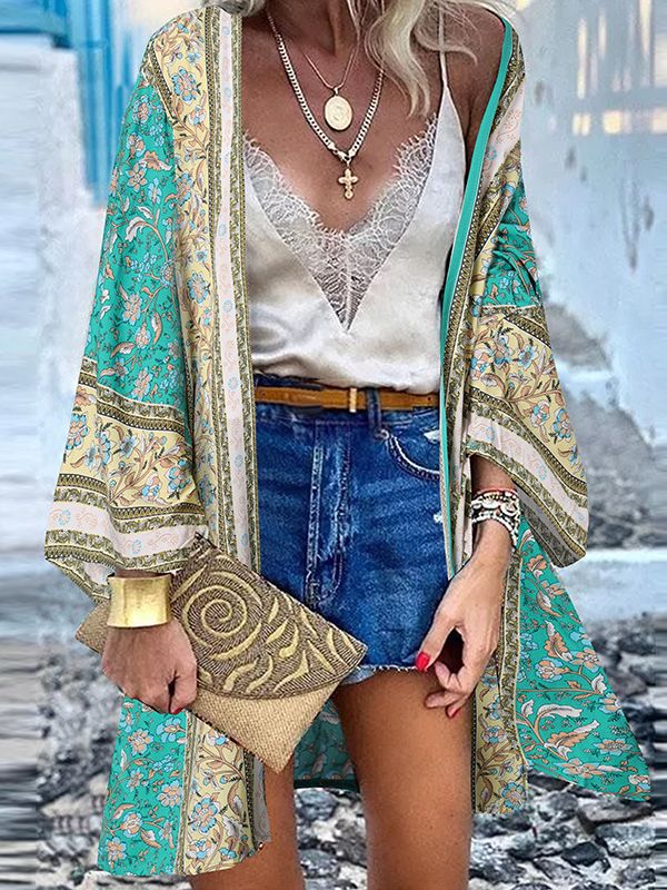 Boho-Kimono Ein Fröhlicher, Stilvoller Und Mittellanger Kimono!