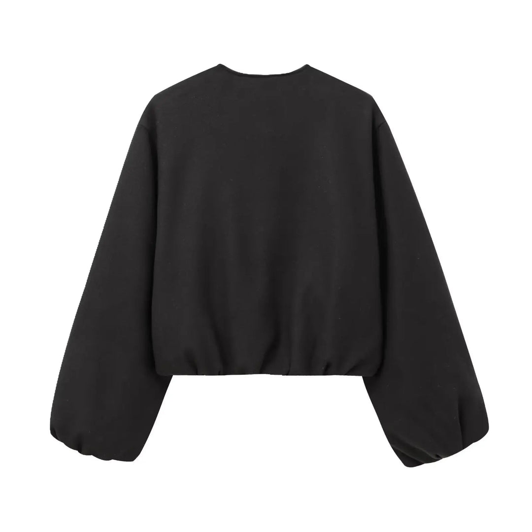 Damen Bomberjacke mit Reißverschluss und elastischer Passform
