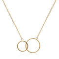 Zwei-Ringlein-Kette Vergoldet, Halskette mit 2 Ringen | Shop Nory