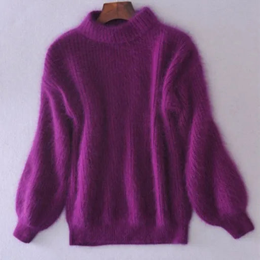 Weinlese Angora Pullover