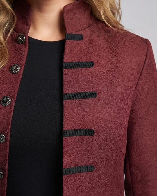Damen eleganter Frack mit aufwändigem Jacquardmuster Shop Nory