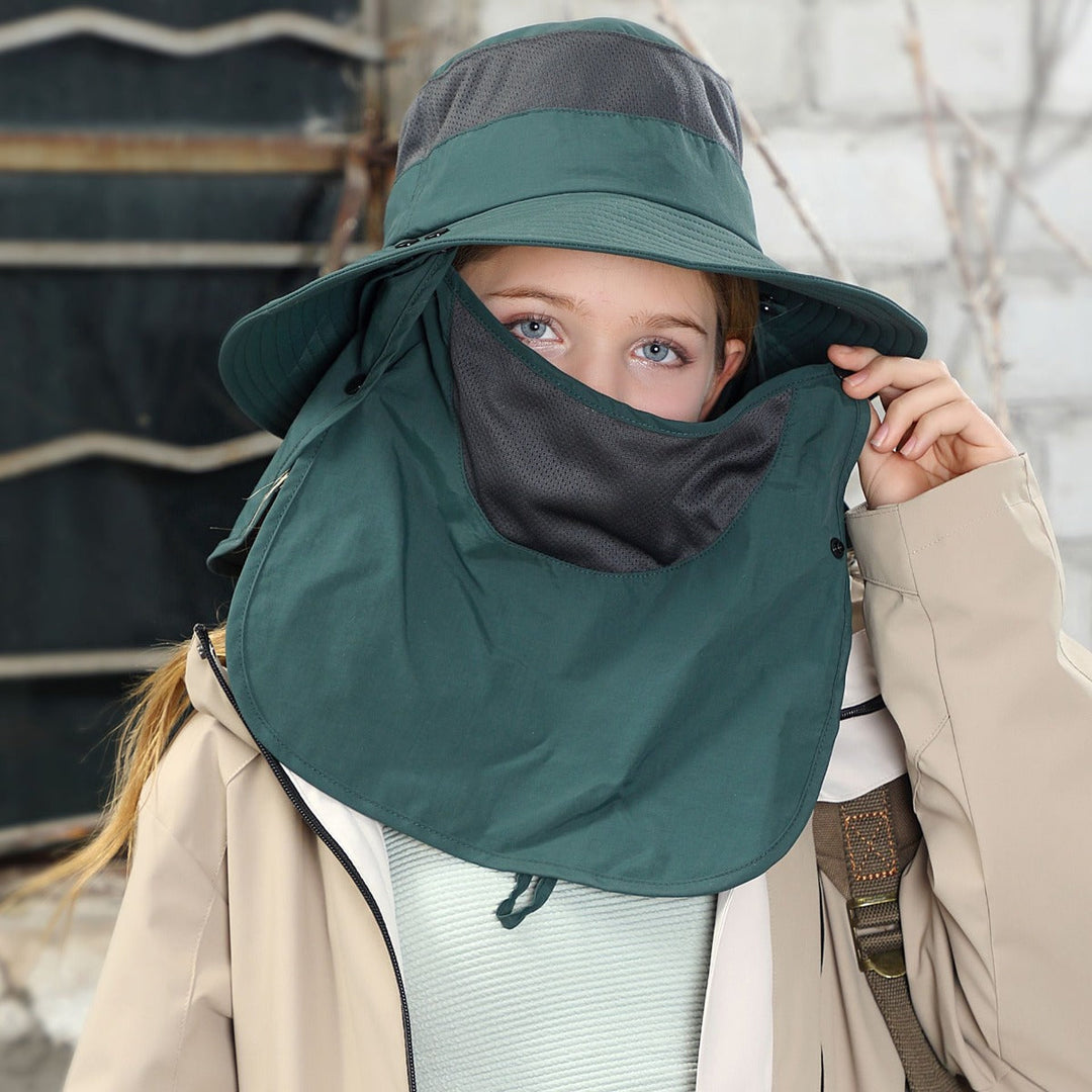 Shopnory | Vollabdeckung Gesicht Sonnenschutz Maske im Freien UV Eimer Hut