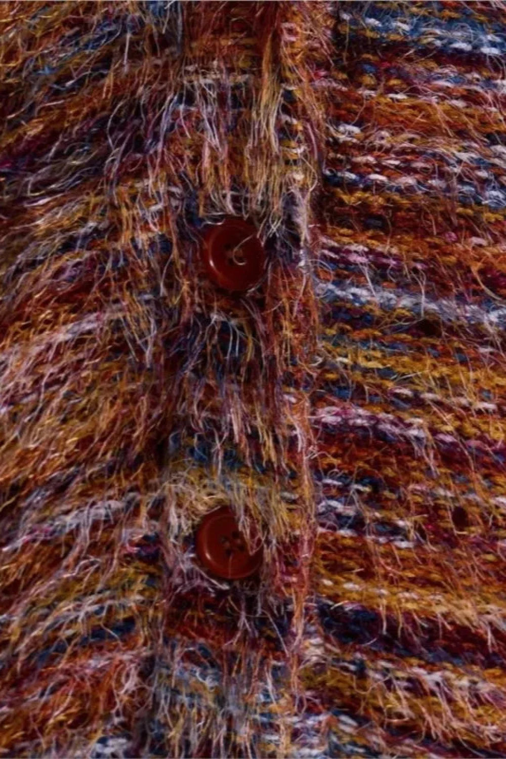 Vintage Streifen Cardigan mit V-Ausschnitt