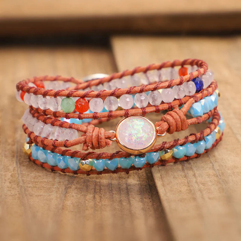 Böhmisches Geflochtenes Perlenarmband | Shop Nory