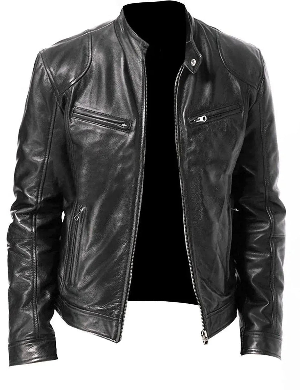 Robuste Leder-Motorradjacke Bikerjacke für Herren Erwan