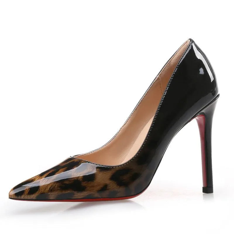Leopard Print Lace High Heels For Women