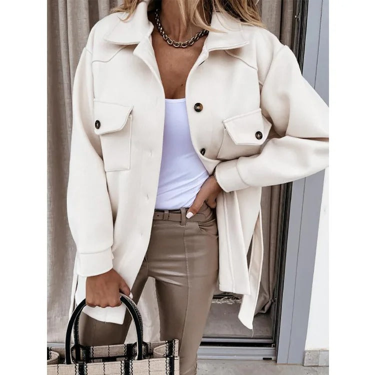 Sommerjacke Leichtes Woll Langjacke