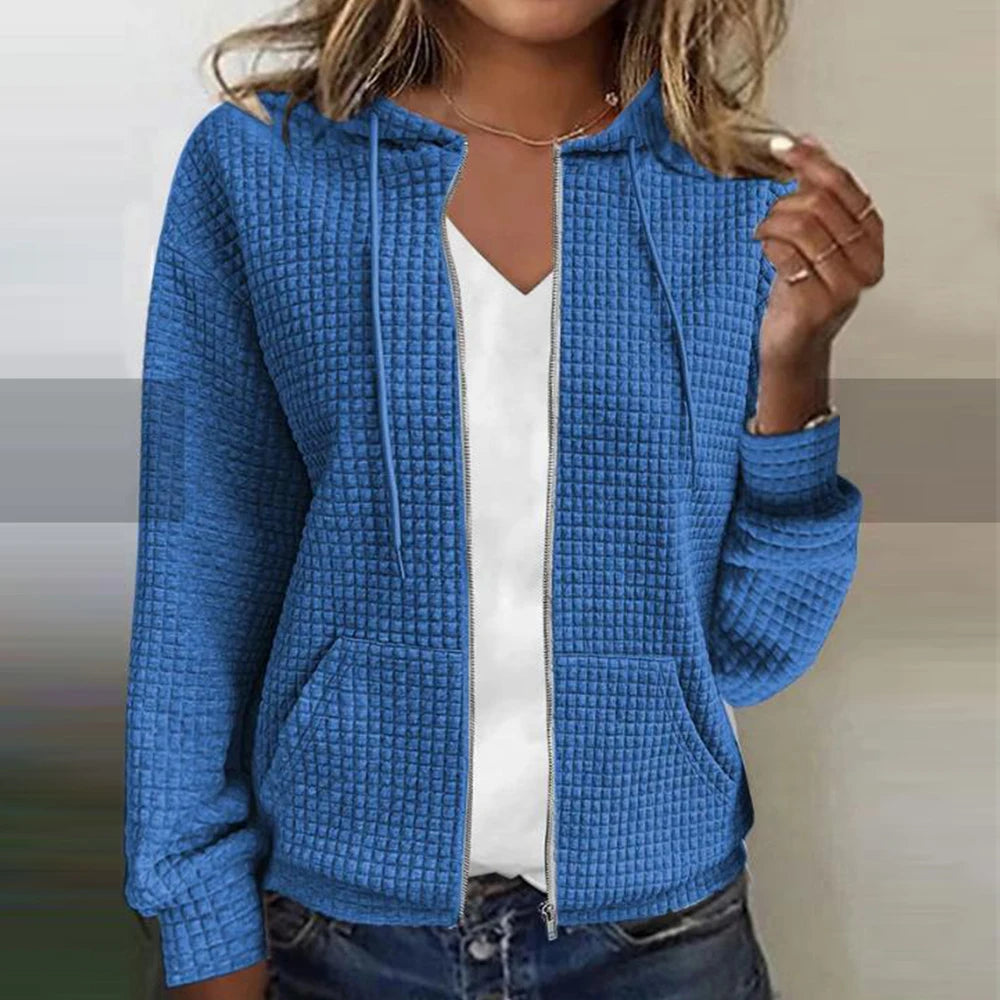 Sweatshirt mit Kapuze und Reißverschluss für Damen