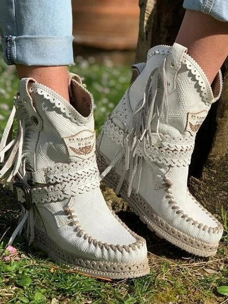 Westernstiefel mit Fransen