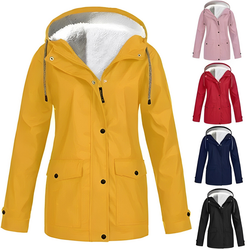 Fleecegefütterte Damen Regenjacke