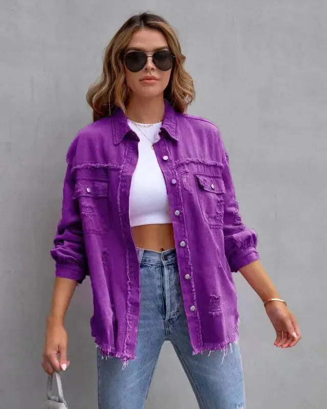 Damenbluse Aus Denim