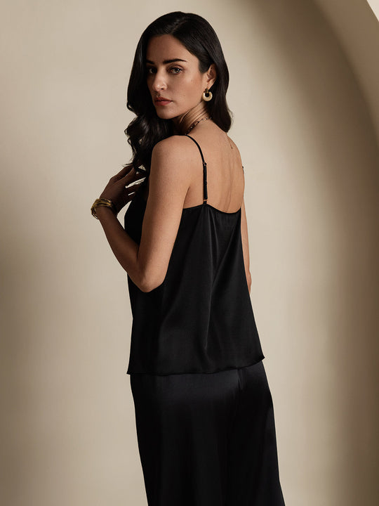 Seide Entspannt Spaghettiträger Camisole Top