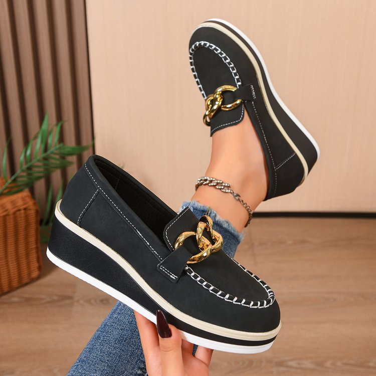 Orthopädische Slipper mit dicker Sohle und Ketten