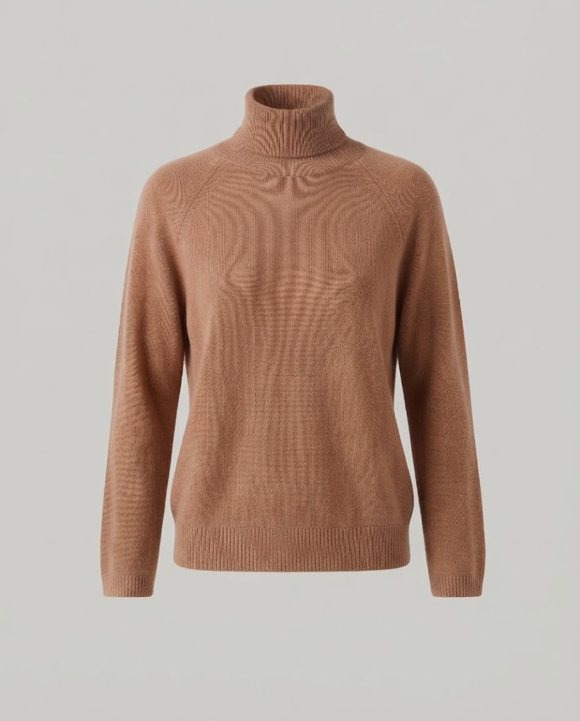 Damen Feinstrick-Rollkragenpullover aus Kaschmir-Mix mit Raglanärmeln und feinem Rippbund Shop Nory