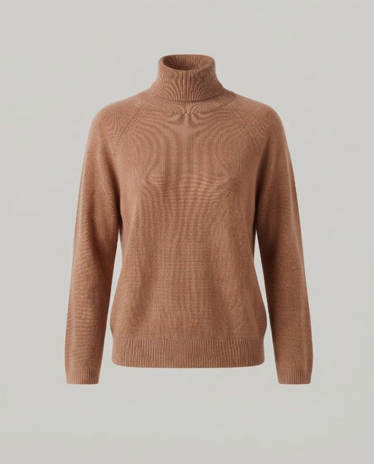 Damen Feinstrick-Rollkragenpullover aus Kaschmir-Mix mit Raglanärmeln und feinem Rippbund Shop Nory