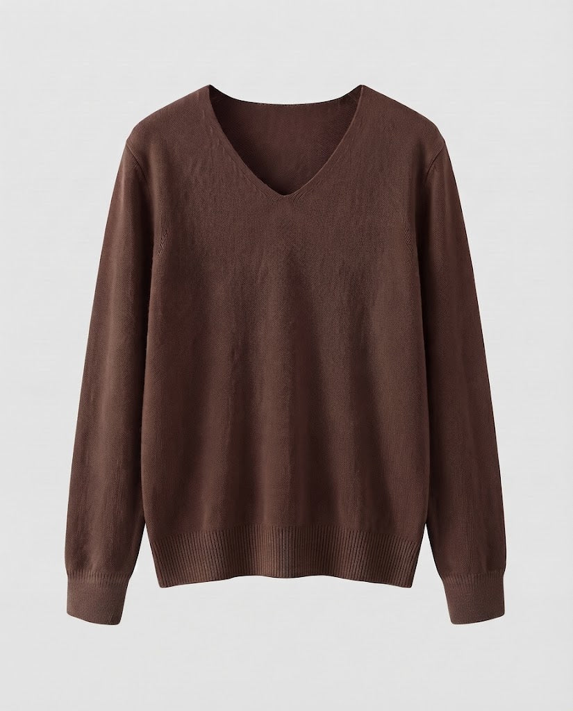 Damen Feinstrick-V-Ausschnitt-Pullover aus kuscheligem Angora-Mix Shop Nory