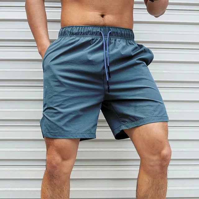 Atmungsaktive, Einfarbige Badeshorts für Männer mit Kordel