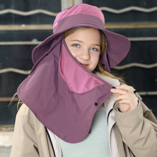 Shopnory | Vollabdeckung Gesicht Sonnenschutz Maske im Freien UV Eimer Hut