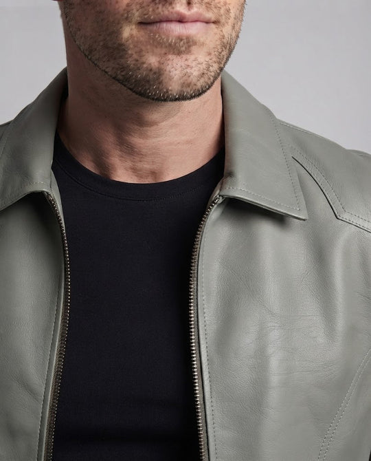 Herren Modische Kunstlederjacke mit modernen Details Shop Nory