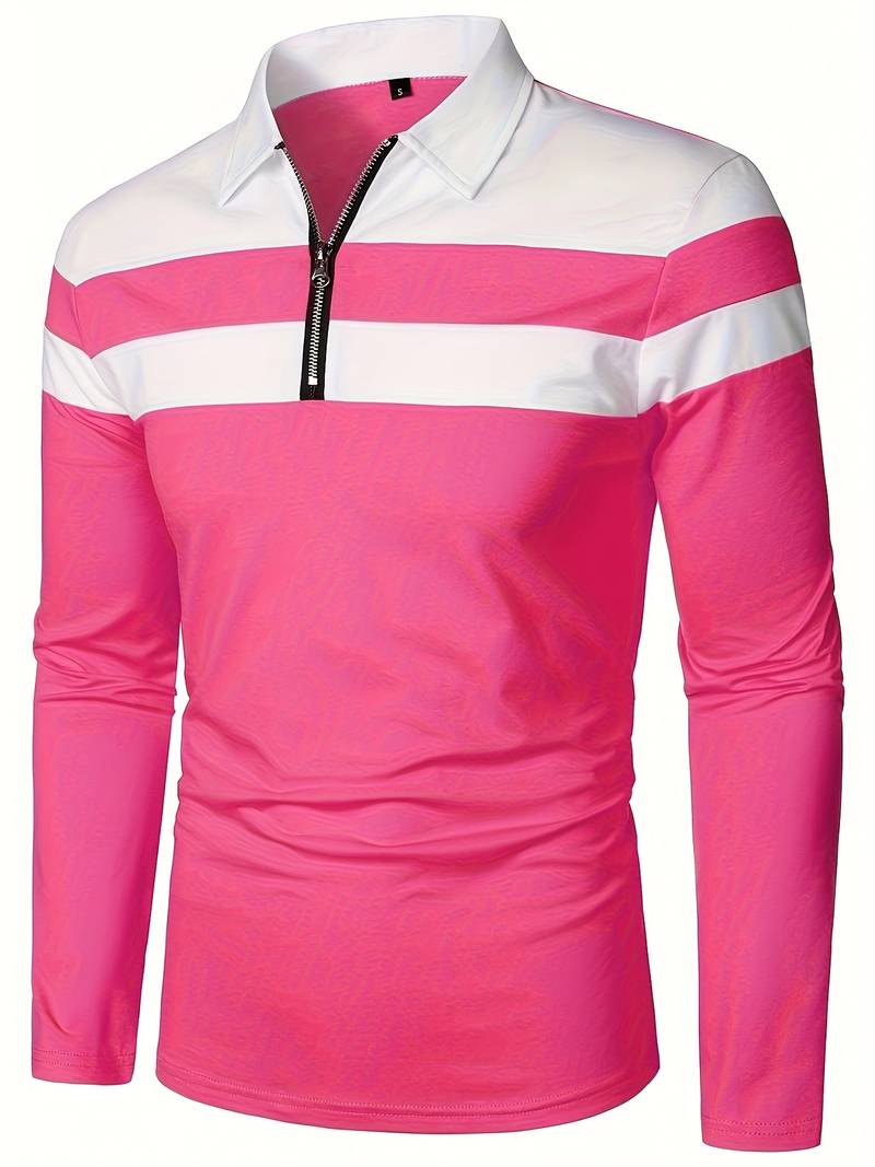 langärmliges poloshirt mit reißverschluss