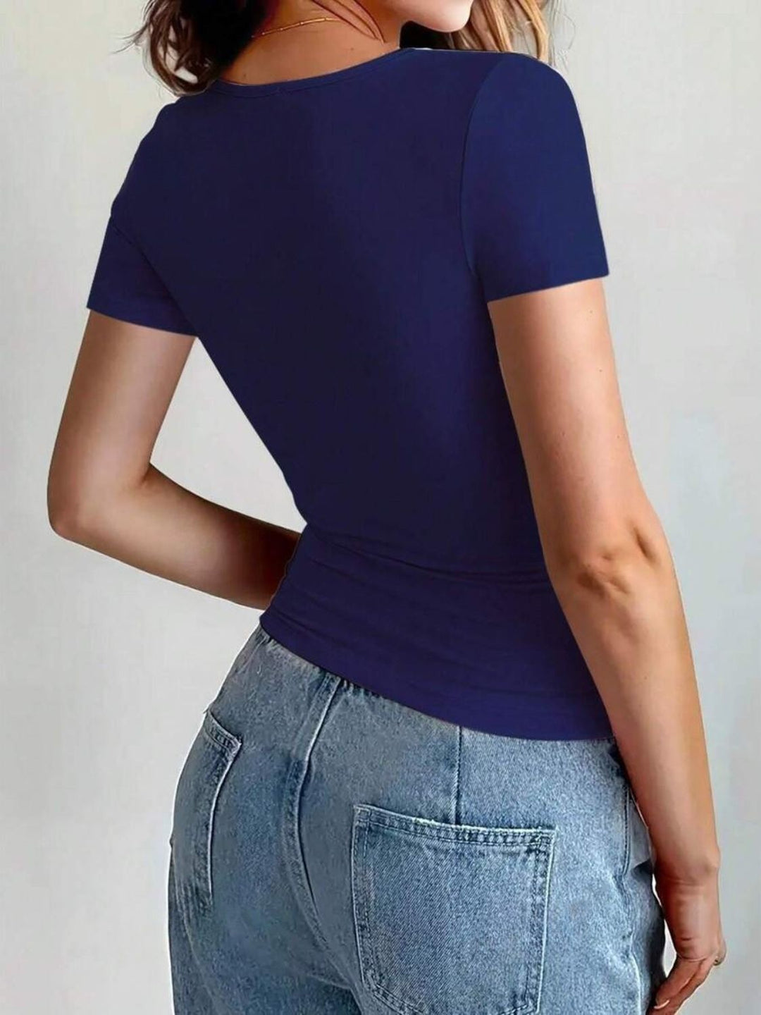 Rundhalsausschnitt Kurzarm T-Shirt