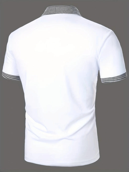 Farblich passendes POLO-Shirt mit Knöpfen