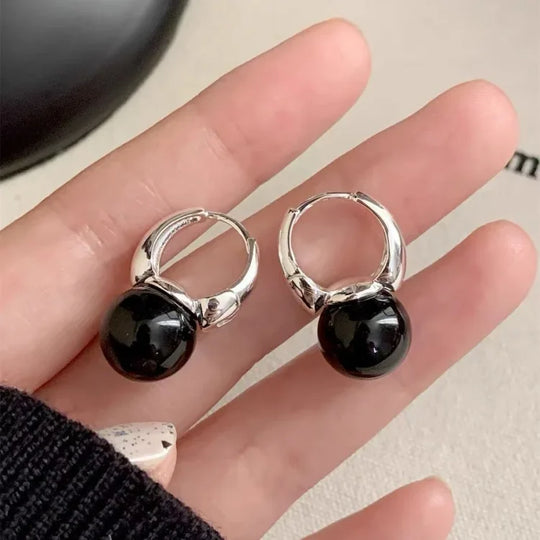 Stilvolle Schwarze Onyx Ohrringe – Lina | Shop Nory