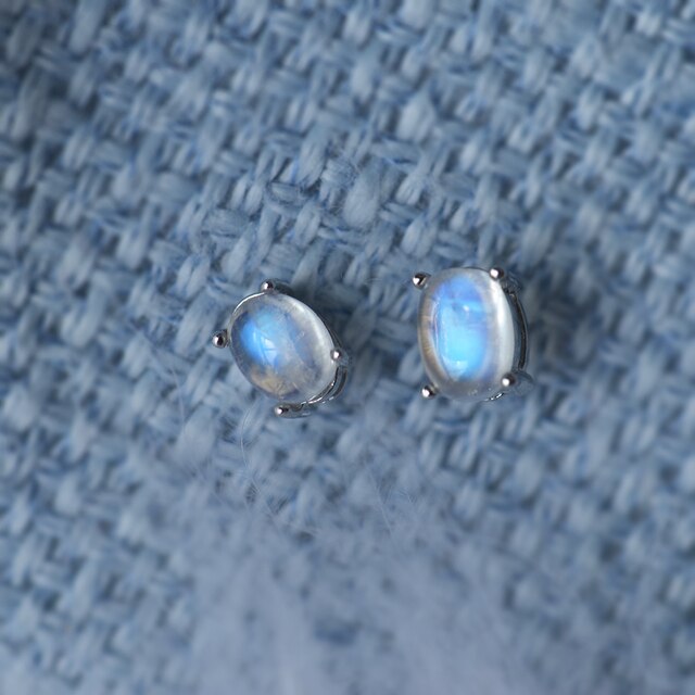 Mondsteine Ohrringe Blaue Mondlicht Steine | Shop Nory