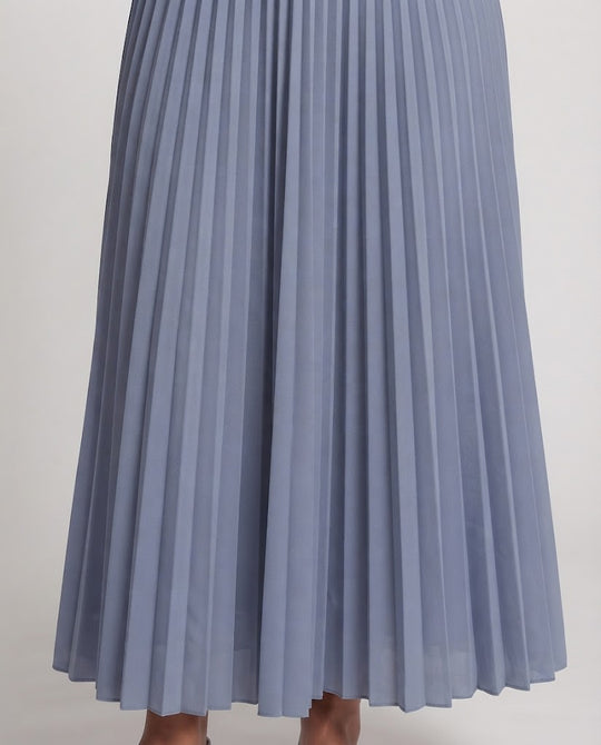 Damen Plissierter Maxirock mit hohem Bund und fließender Leichtstoff‑Qualität Shop Nory