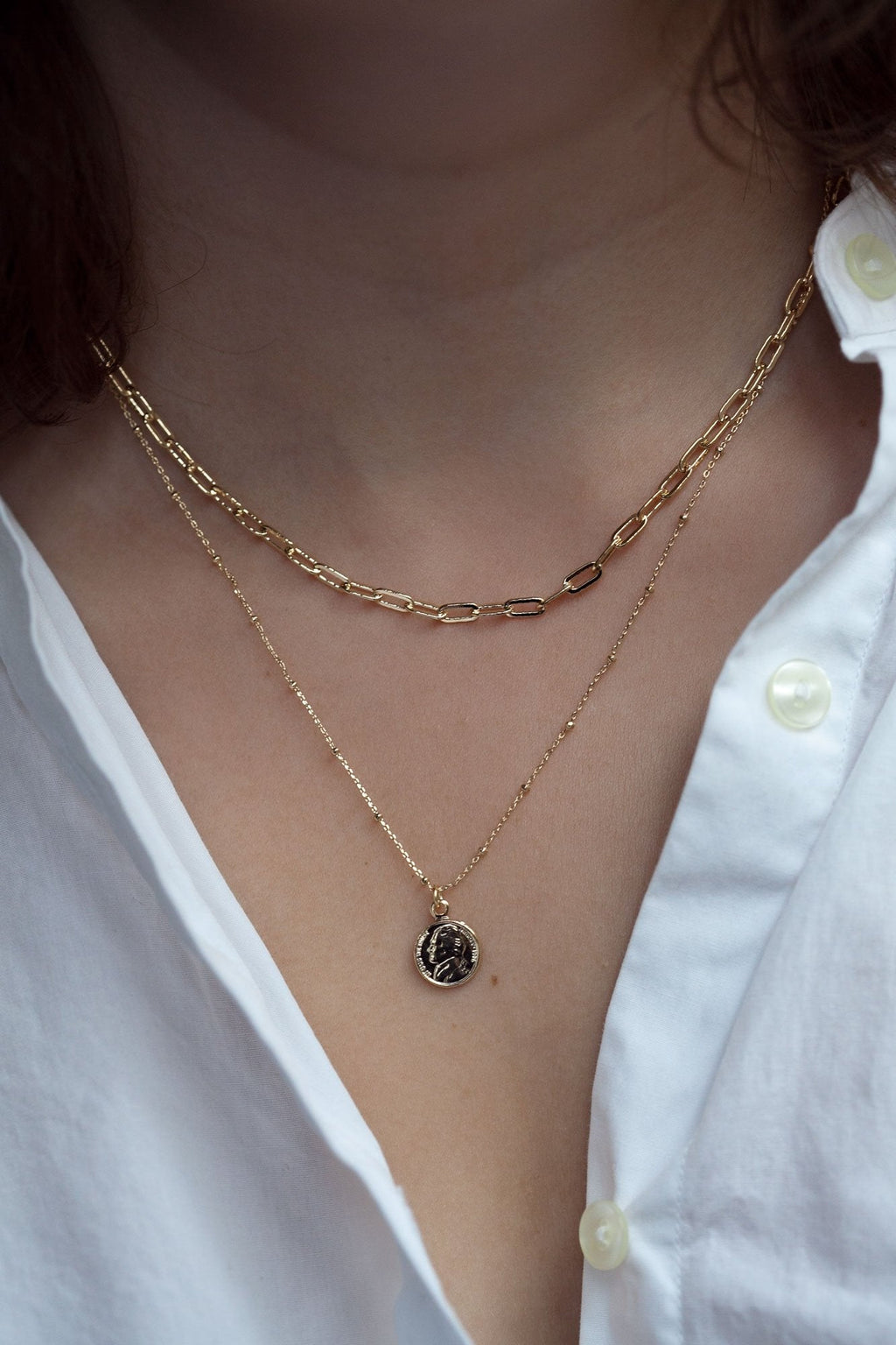 rechteckige Gliederkette - 16Karat vergoldet | Shop Nory