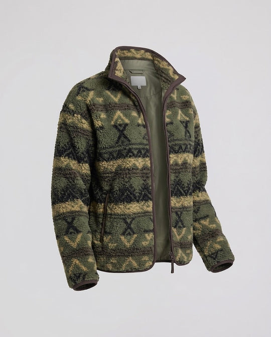 Damen Gemusterte Teddyfleece Jacke mit Kapuze und Reißverschluss Shop Nory