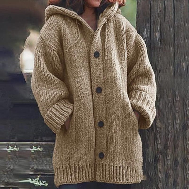 Warme Damen-Strickjacke