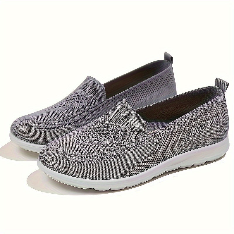Einfarbige Gestrickte Sneaker Für Damen