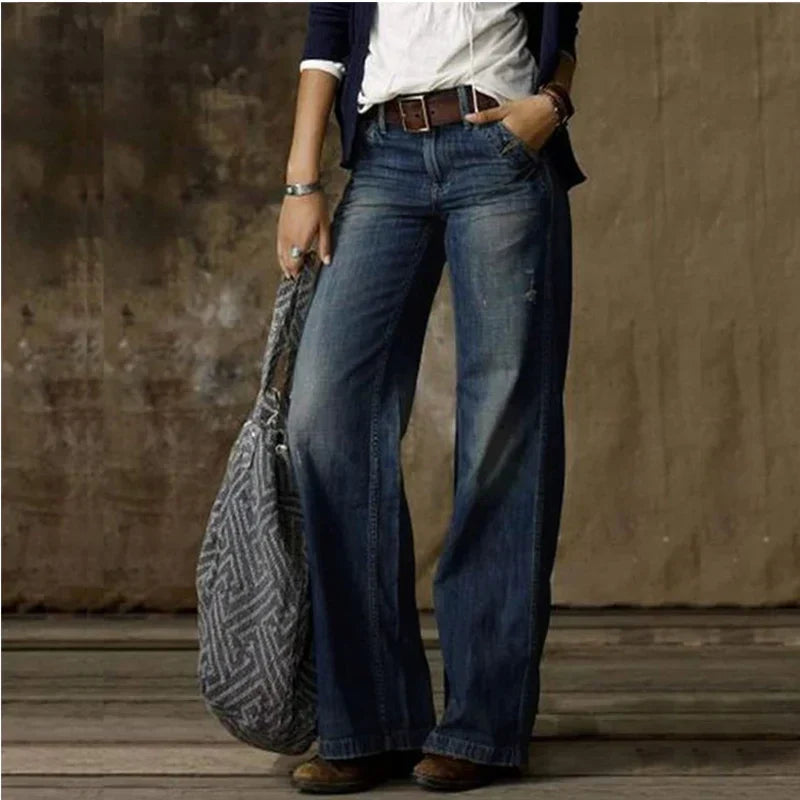 Vintage Weite Hosen Schicke Jeans