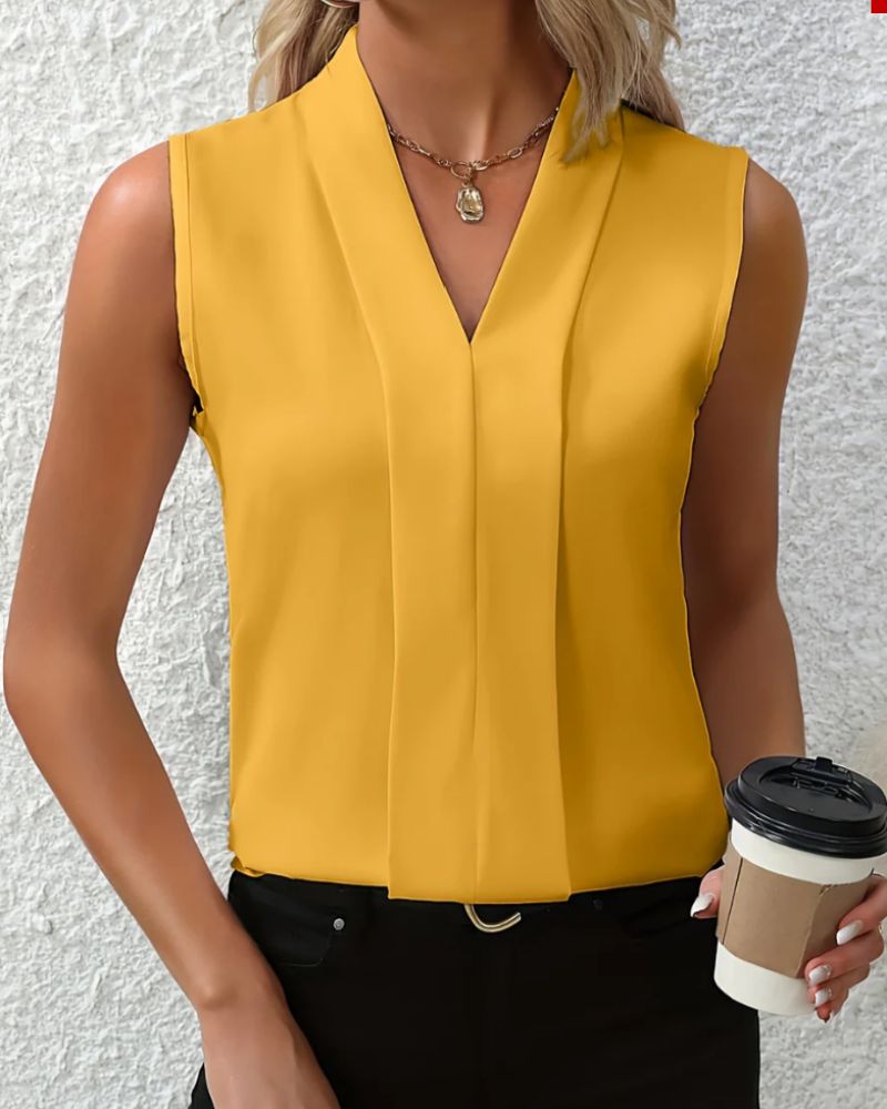 Ärmelloses Tank-Top mit V-Ausschnitt für den Sommer