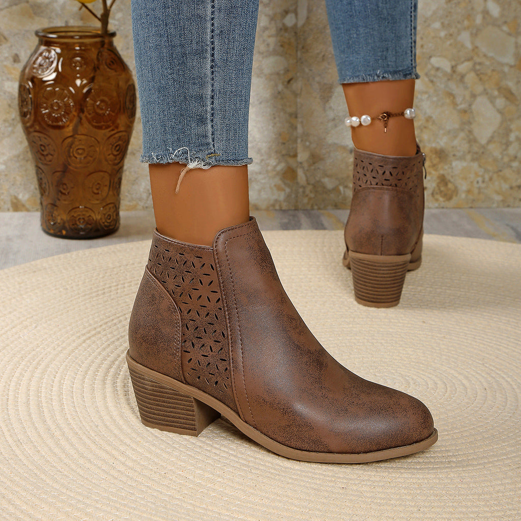 Damen-Stiefeletten aus Leder, orthopädisch & komfortabel