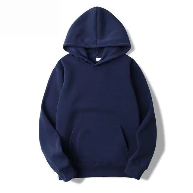 Unifarbener Kapuzenpullover Aus Baumwolle Für Frauen