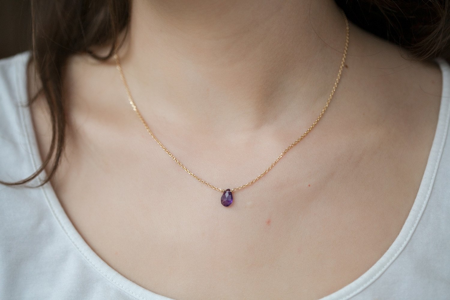 Kleine Heilstein Kette - 16K Vergoldet | Shop Nory
