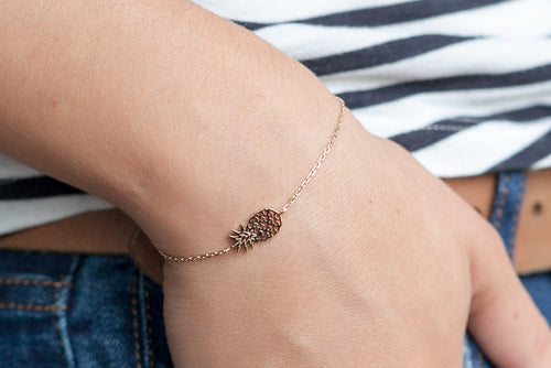 Armband mit Ananas - 16K vergoldet | Shop Nory