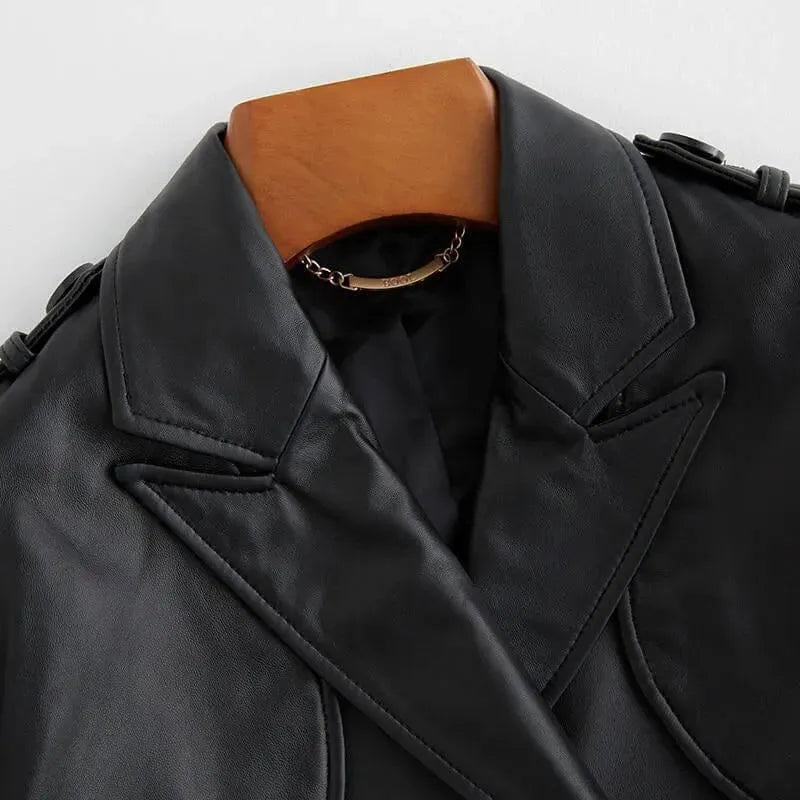 Angel Leder-Trenchcoat für Damen