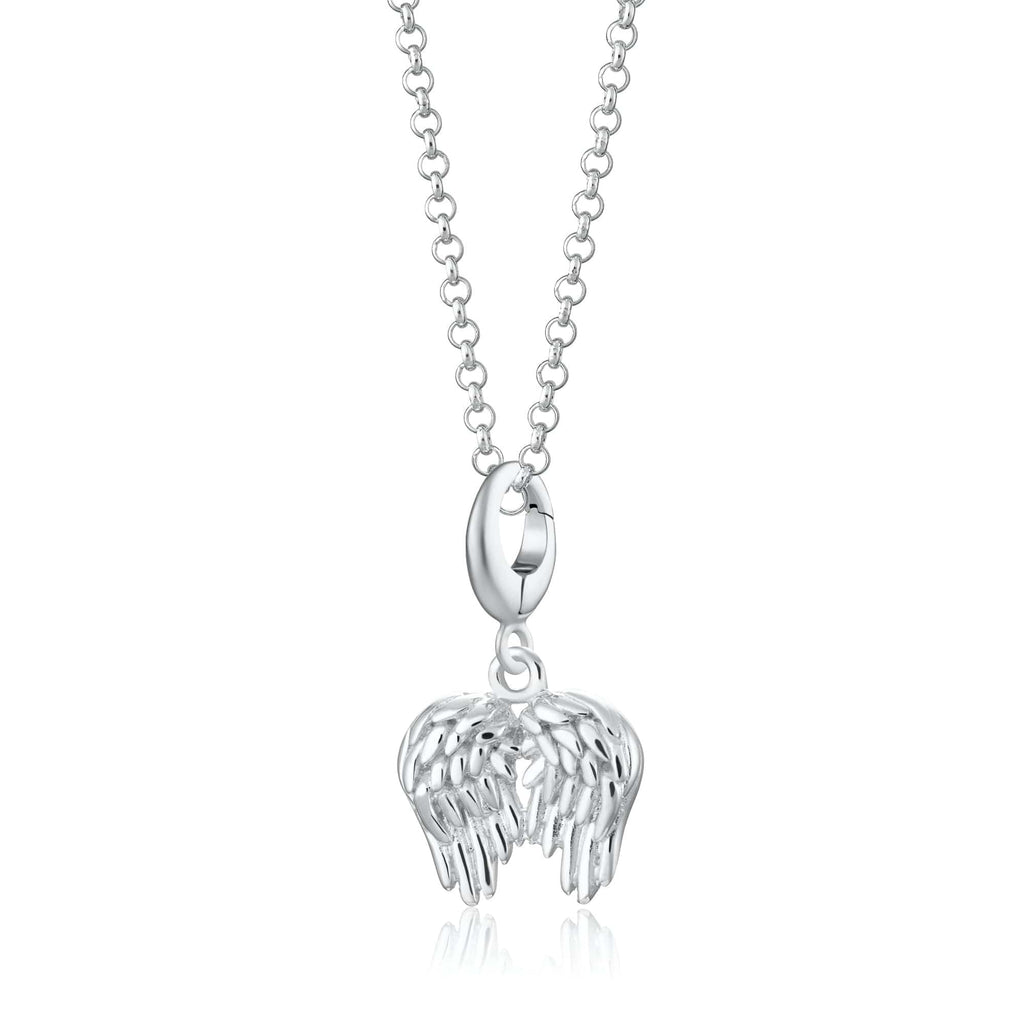 Silberne Engel Flügel Charm Halskette | Shop Nory