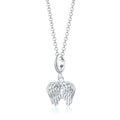 Silberne Engel Flügel Charm Halskette | Shop Nory
