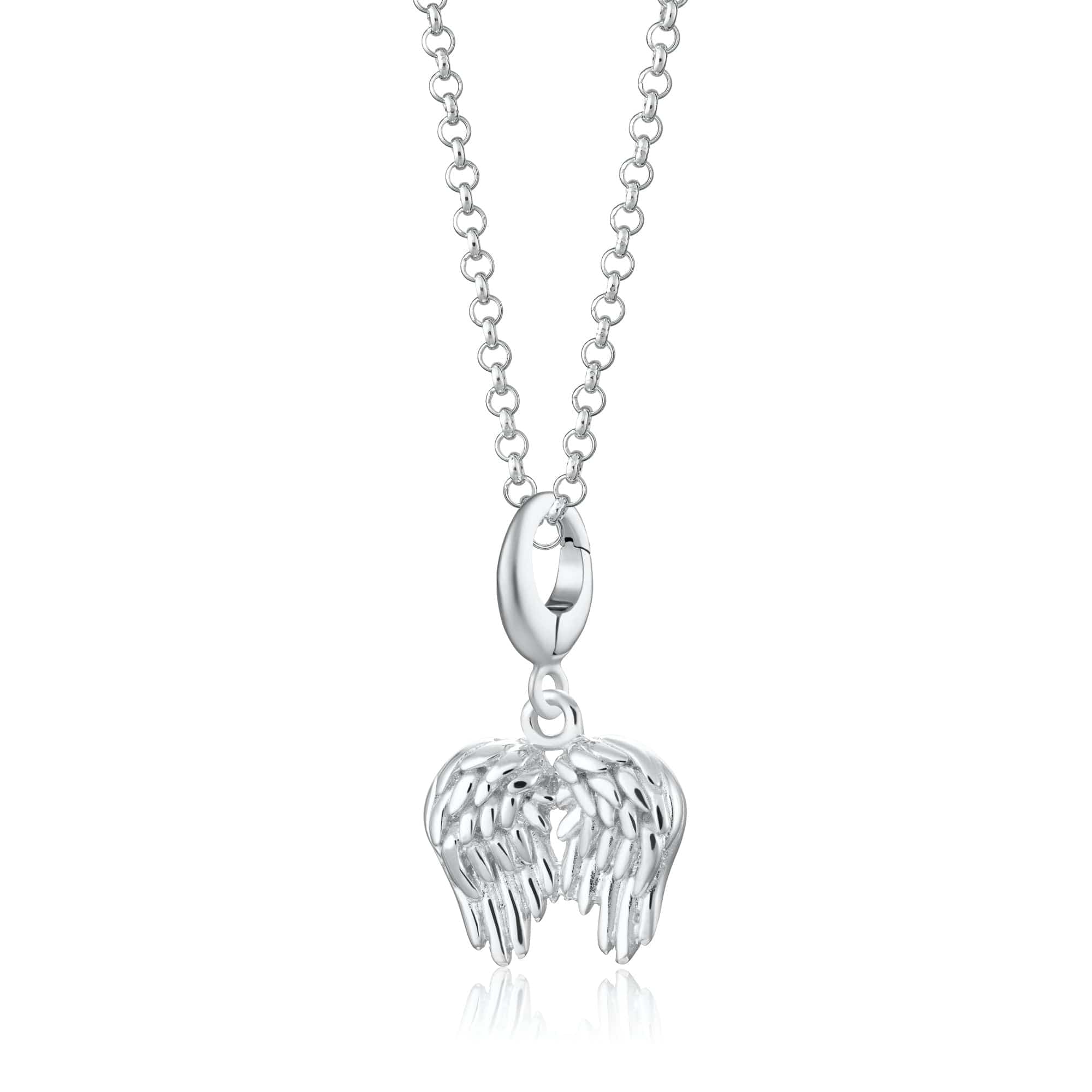 Silberne Engel Flügel Charm Halskette | Shop Nory