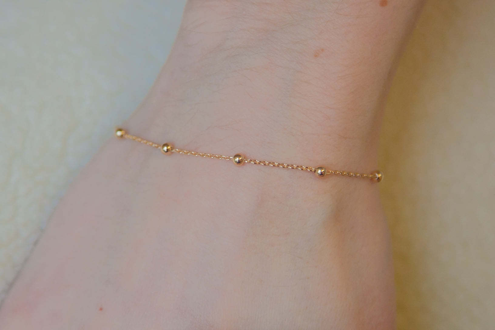 Ankerarmband mit Kugeln Vergoldet | Shop Nory