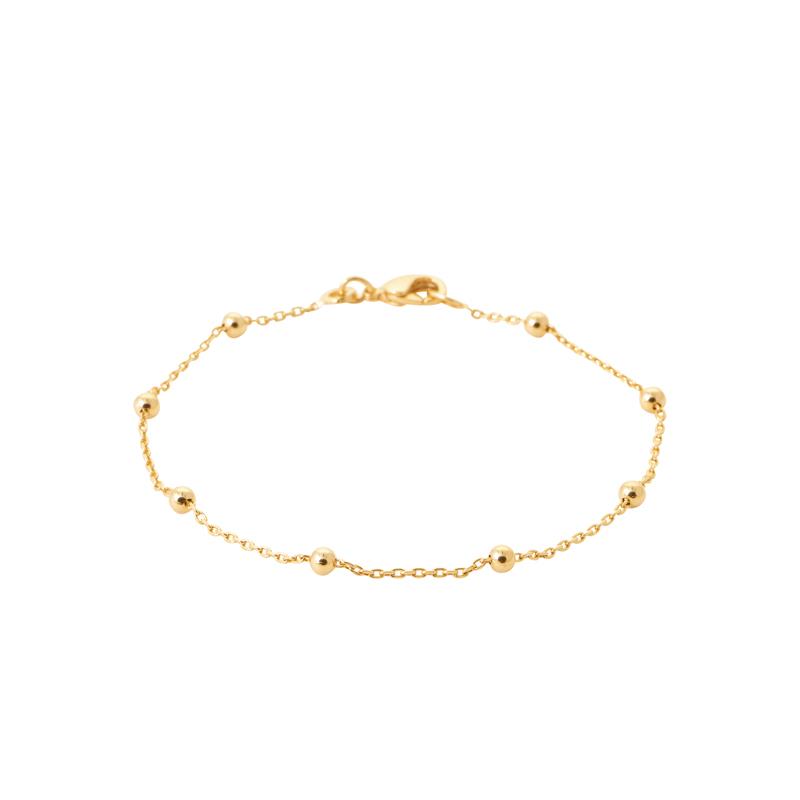 Ankerarmband mit Kugeln Vergoldet | Shop Nory