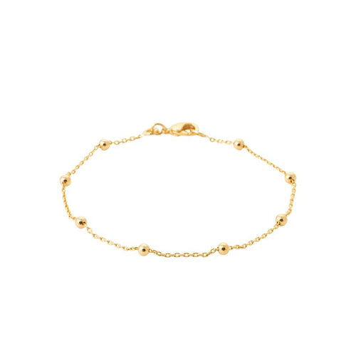 Ankerarmband mit Kugeln Vergoldet | Shop Nory