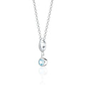 März Geburtsstein Charmschmuck Halskette (Aquamarin) | Shop Nory
